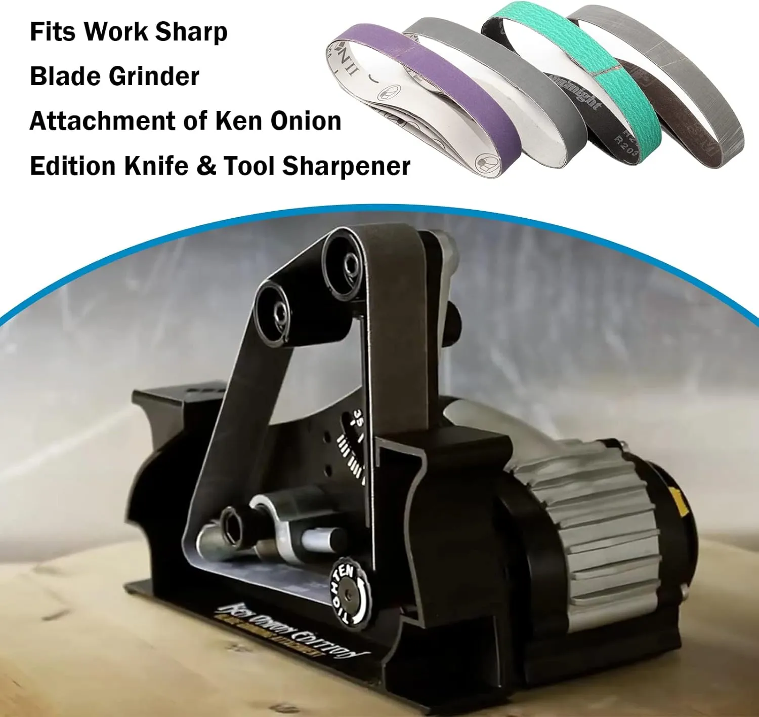 1 x 18 Inch Sanding Belts,Knife Sharpening Belt Kit Fits Work Sharp Blade Grinder Attachment of Ken Onion Edition Knife & Tool Sharpener,2 PCS Each of 120, 240, 400, 600,1000 2500 Grits,12-Pack