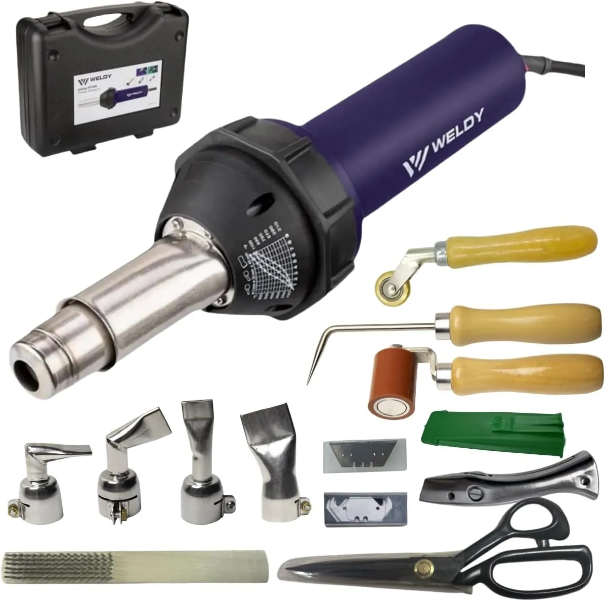 120V1600W Plastic Welding Hot air gun Various Accessories Floor Tool Set (120V Welding Gun Tool Set)