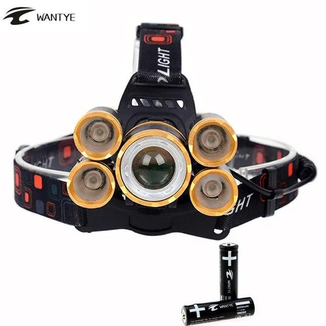15000LM Head lamp T6 4R5 LED Zoomable Headlamp Rechargeable Head flashlight linterna 18650 battery Camping Fishing Headlight