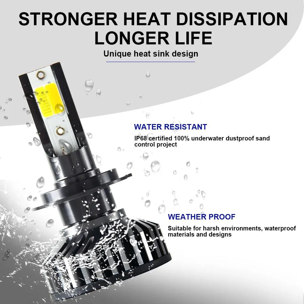 2 Pieces 3000K 6500K White Yellow H11 Led Headlight Bulbs Car H8 H9 H11 9005 HB3 9006 HB4 H7 H3 LED Fog Light Bulb LED Auto Lamp