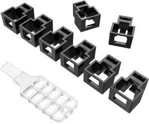 20PCS RJ45 Network Cable Lock with 1 Key,RJ45 Network Cable Lock Lockable Ethernet Cable,Super Category 5 Category 6 Category 7 Patchcord Lock for Standard RJ45 Modular Plugs（Black）