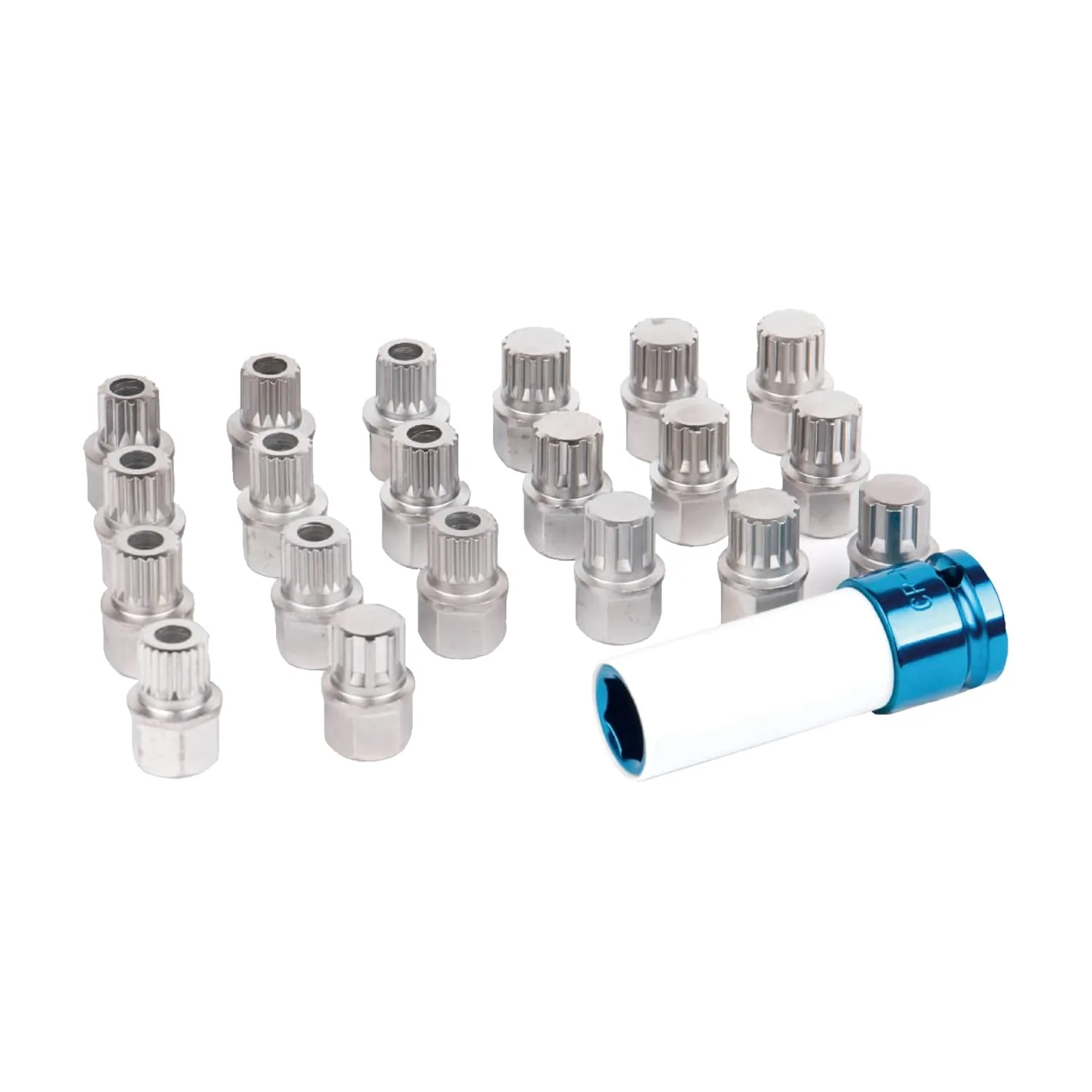 21PCS Wheel Locking Nut Key Kit Compatible with BMW, Wheel Lock Nut Socket Adapter Set, Wheel Anti-Theft Lug Nut Removal Tool, Anti-Theft Screw Remover