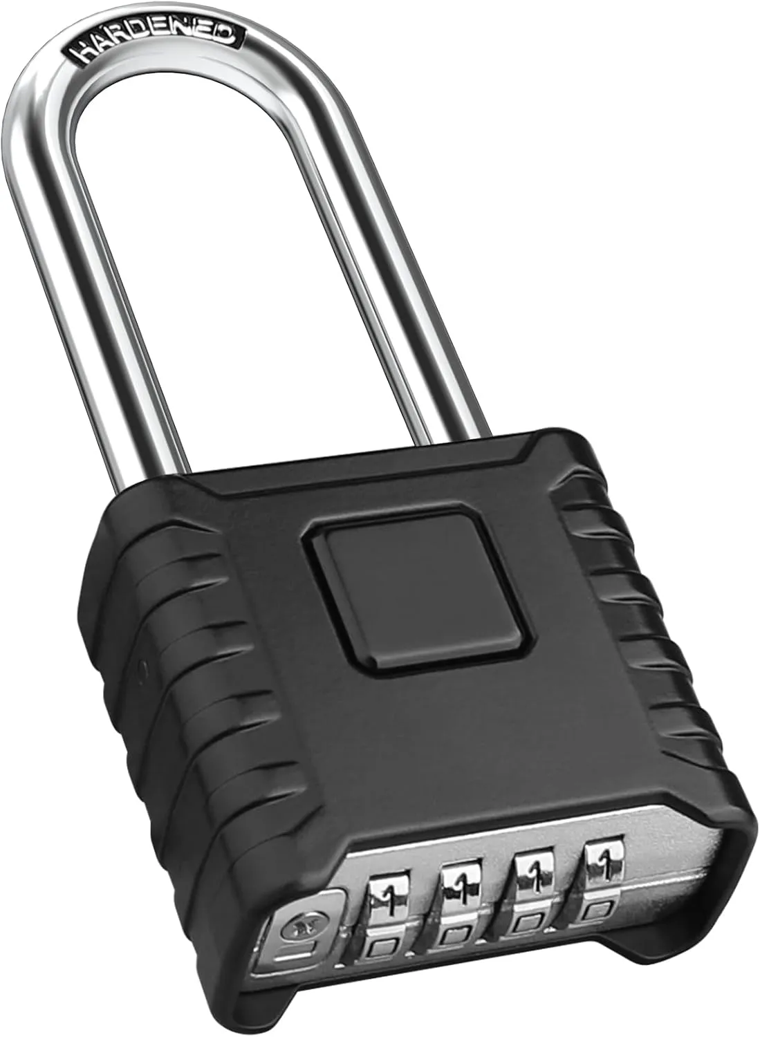 2.3in Long Shackle Combination Padlock, Diyife Large Heavy Duty Outdoor Padlock [One-Touch Unlocking] [Weatherproof] Design of Hidden Password, High Security for Locker, Gym, Garden, Fences