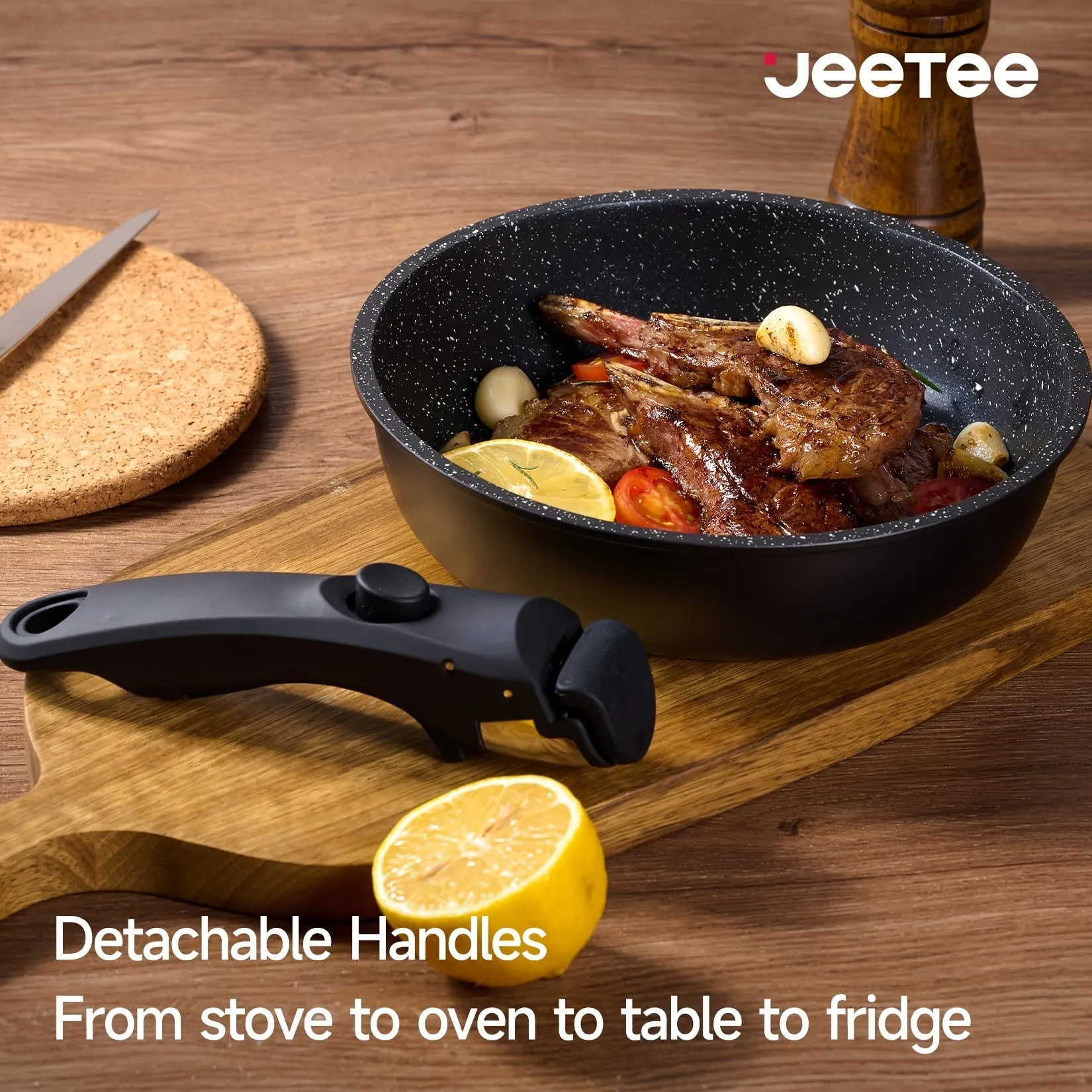 26/16pcs Nonstick Detachable Pot Set Induction Cookware