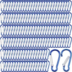 300 Pcs 2" Carabiner Bulk Spring Snap Hooks Bulk Aluminum Alloy Clip Keychain for Hanging Camping Hiking Traveling Fishing Outdoor Activities