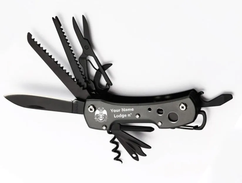 32nd Degree Scottish Rite Pocket Knife - Wings Down Multifunctional