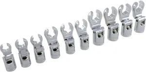 3/8" Drive 10 Piece Metric, Flare Nut Socket Set, 10mm -19mm