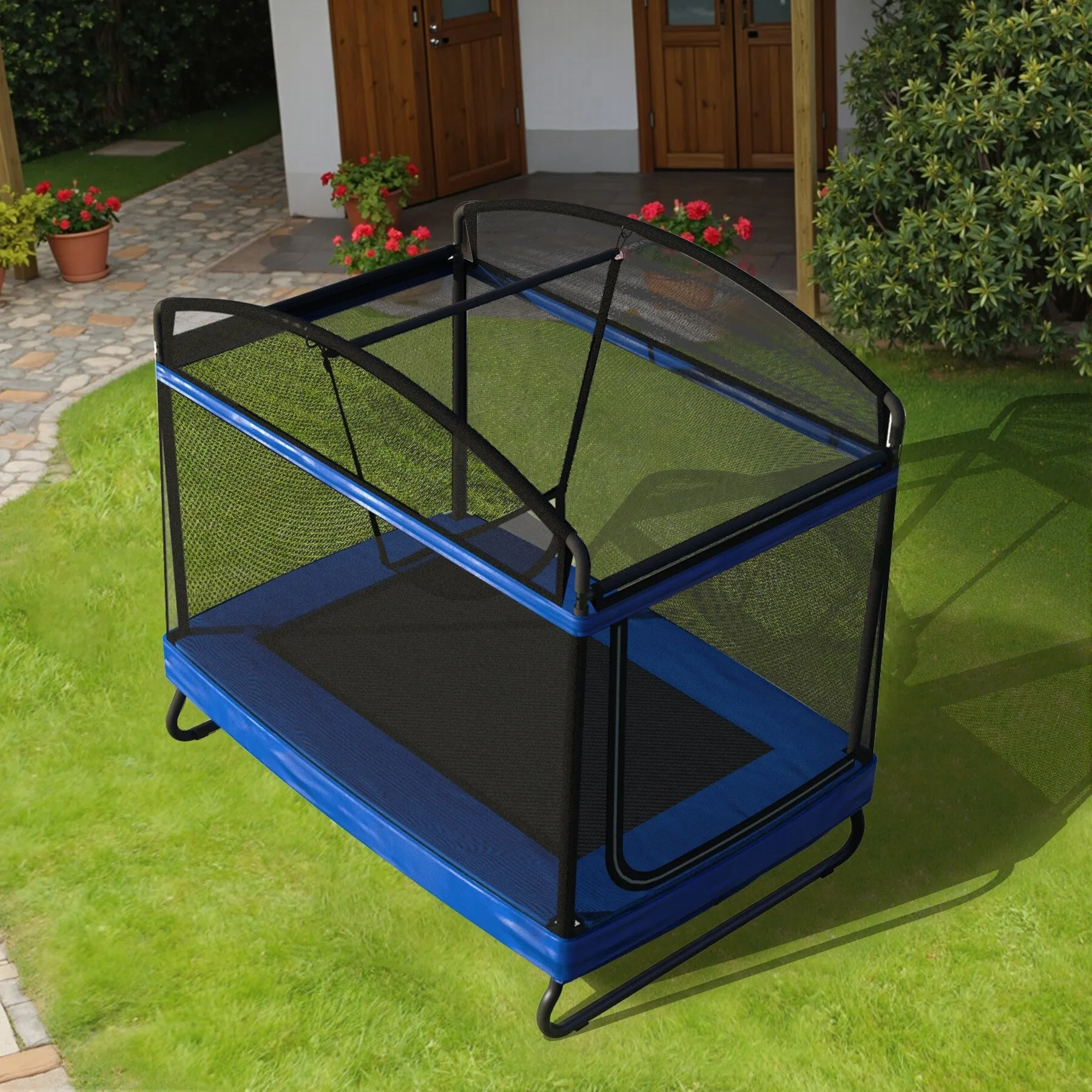 4*6ft trampoline with guard net swing