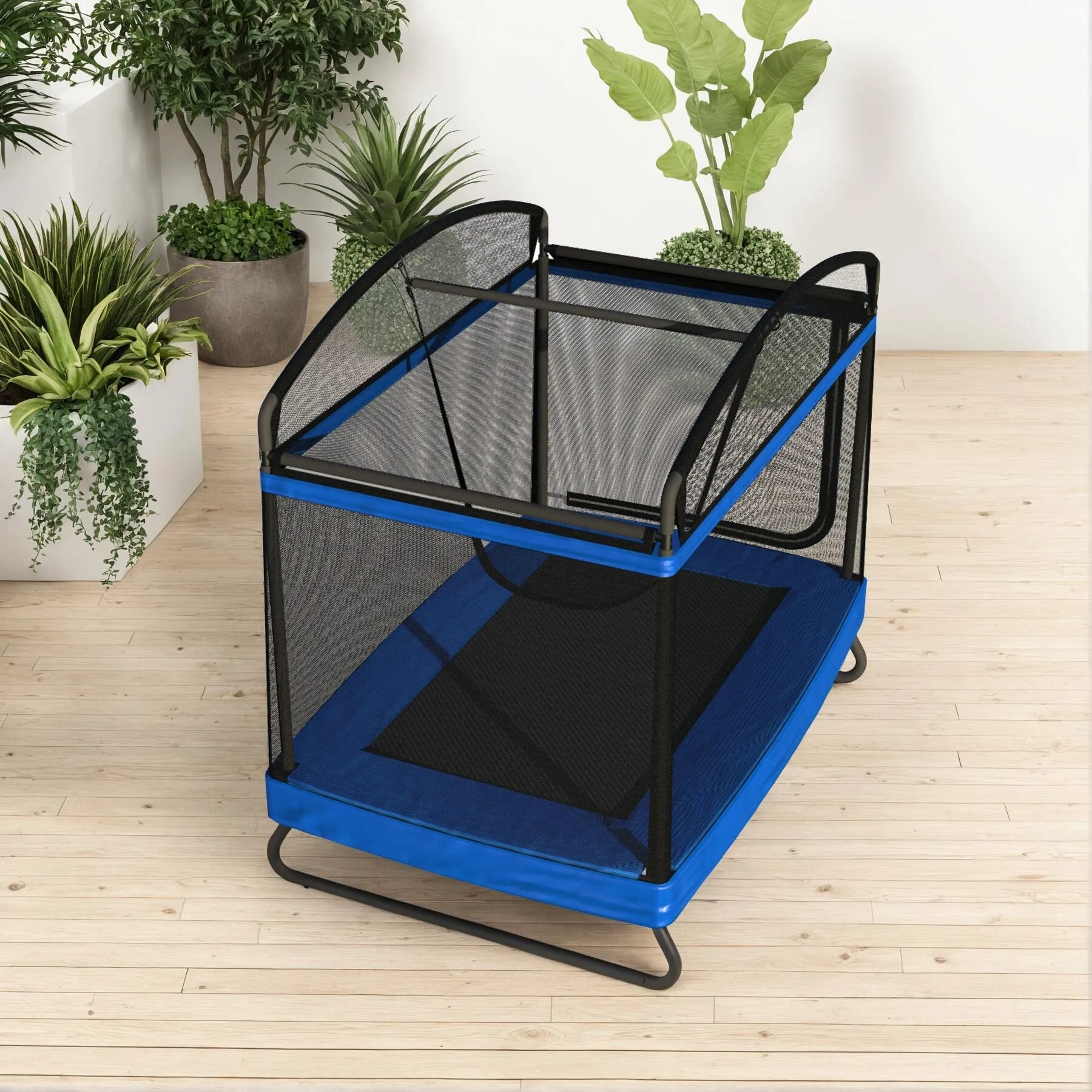 4*6ft trampoline with guard net swing
