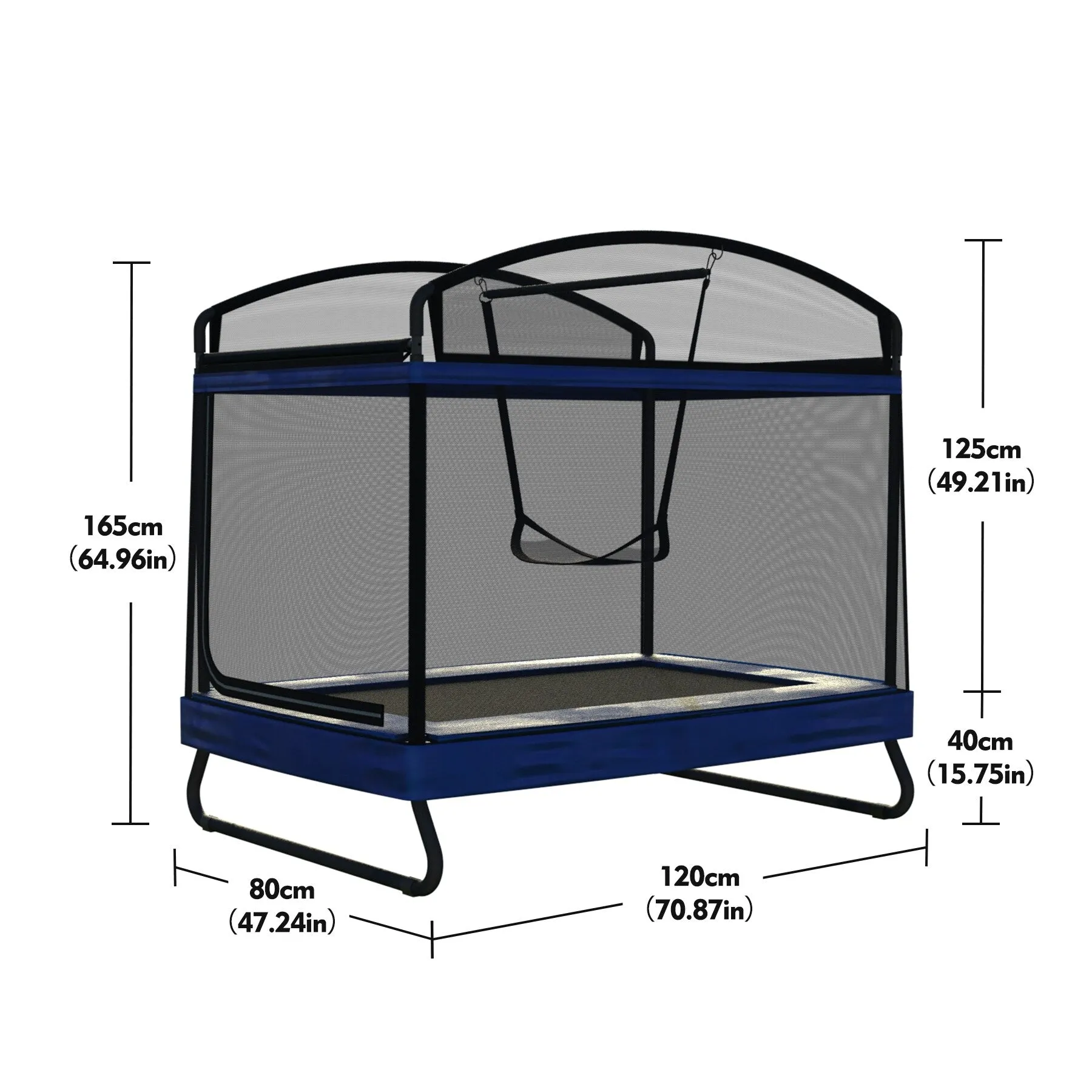 4*6ft trampoline with guard net swing