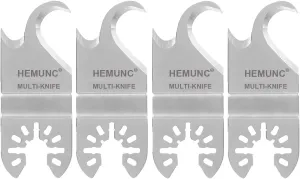 4PCS Oscillating Multitool Saw Blades, Oscillating Multi Tool Hook Knife Blade for Cutting Roofing Shingles, PVC Carpet, and Cardboard, Fit Dewalt Milwukee Rockwell Bosch Dremel Ryobi Ridgid