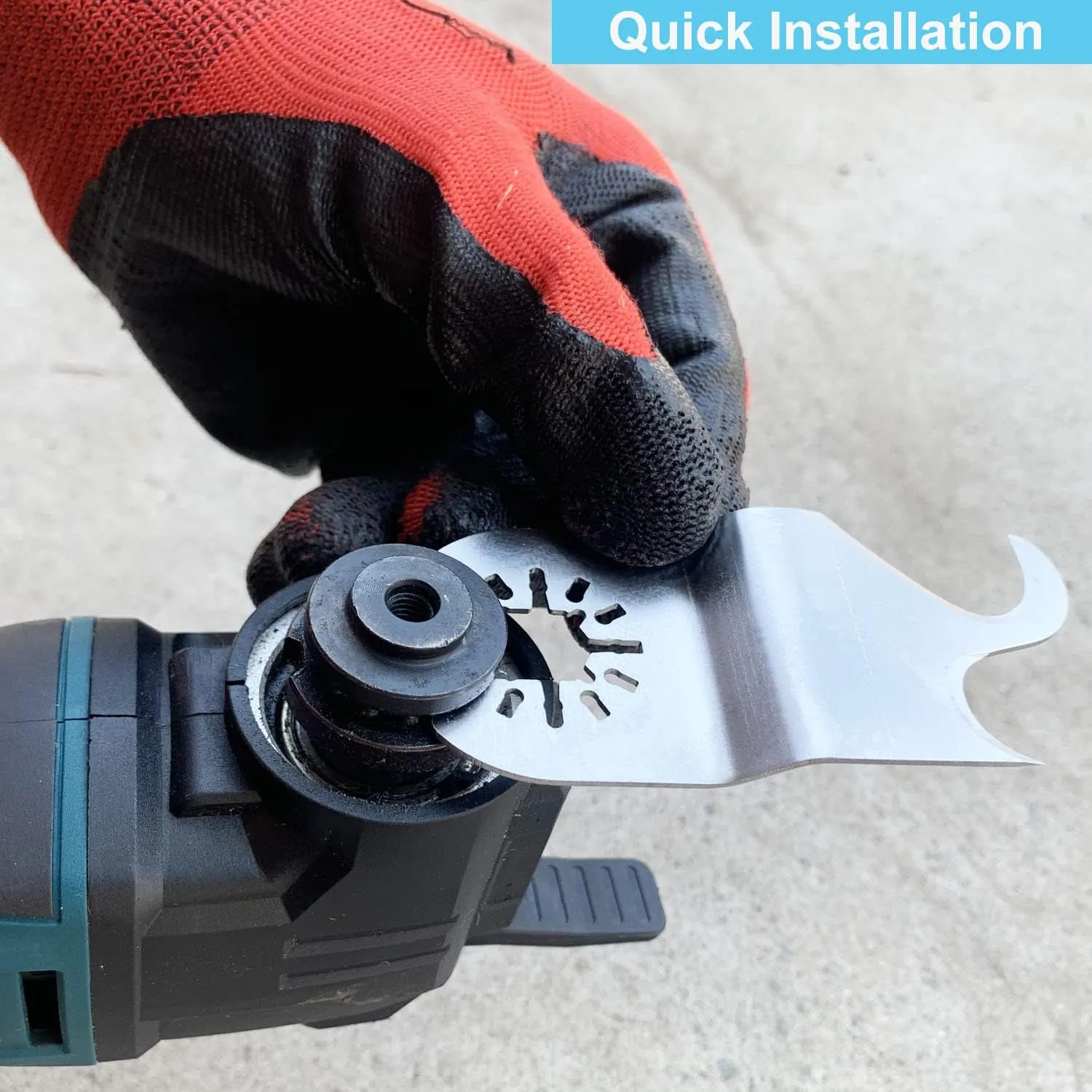 4PCS Oscillating Multitool Saw Blades, Oscillating Multi Tool Hook Knife Blade for Cutting Roofing Shingles, PVC Carpet, and Cardboard, Fit Dewalt Milwukee Rockwell Bosch Dremel Ryobi Ridgid