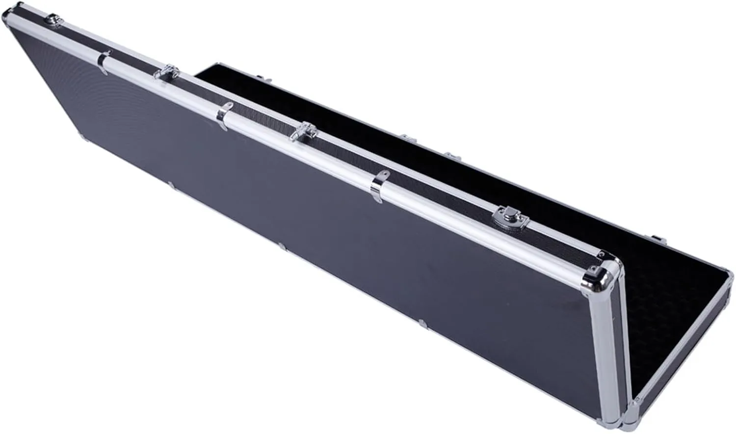 54 Inch Aluminum Rifle Hard Case with Foam Padding,Portable Locking Shotgun Storage Box Pistol Handgun Lock Box with 2 Key Locks,Protective Long Gun Pistol HandGun Box,Hard Storage Carry Case