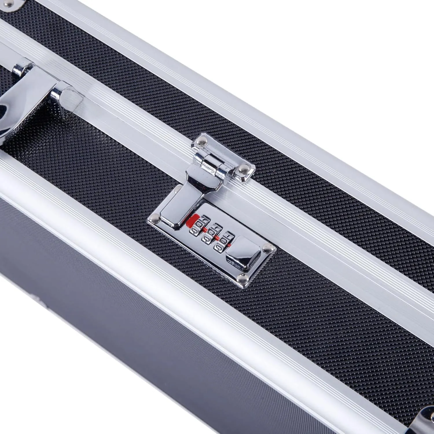 54 Inch Aluminum Rifle Hard Case with Foam Padding,Portable Locking Shotgun Storage Box Pistol Handgun Lock Box with 2 Key Locks,Protective Long Gun Pistol HandGun Box,Hard Storage Carry Case