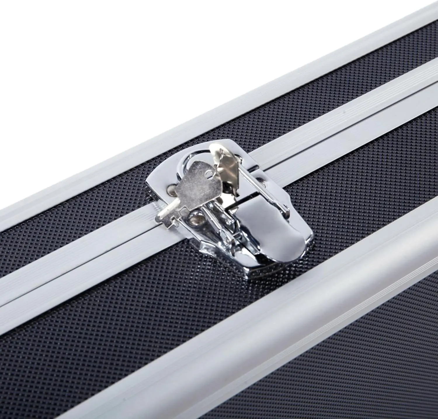 54 Inch Aluminum Rifle Hard Case with Foam Padding,Portable Locking Shotgun Storage Box Pistol Handgun Lock Box with 2 Key Locks,Protective Long Gun Pistol HandGun Box,Hard Storage Carry Case