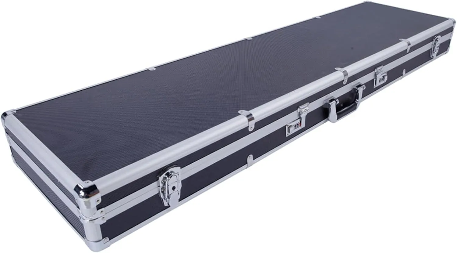 54 Inch Aluminum Rifle Hard Case with Foam Padding,Portable Locking Shotgun Storage Box Pistol Handgun Lock Box with 2 Key Locks,Protective Long Gun Pistol HandGun Box,Hard Storage Carry Case