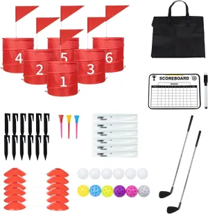 6 Holes Backyard Golf Outdoor Game - Outdoor Yard Game for Golf Practice, Golf Chipping Game for Adults and Family,Lawn, Beach, Camping, Park