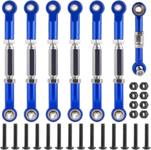 Adjustable Aluminum Upgrades Parts Turnbuckles Camber Links Set for 1/10 Traxxa Slash 2WD 4X4 Hoss Rustler VXL Stampede RC Truck