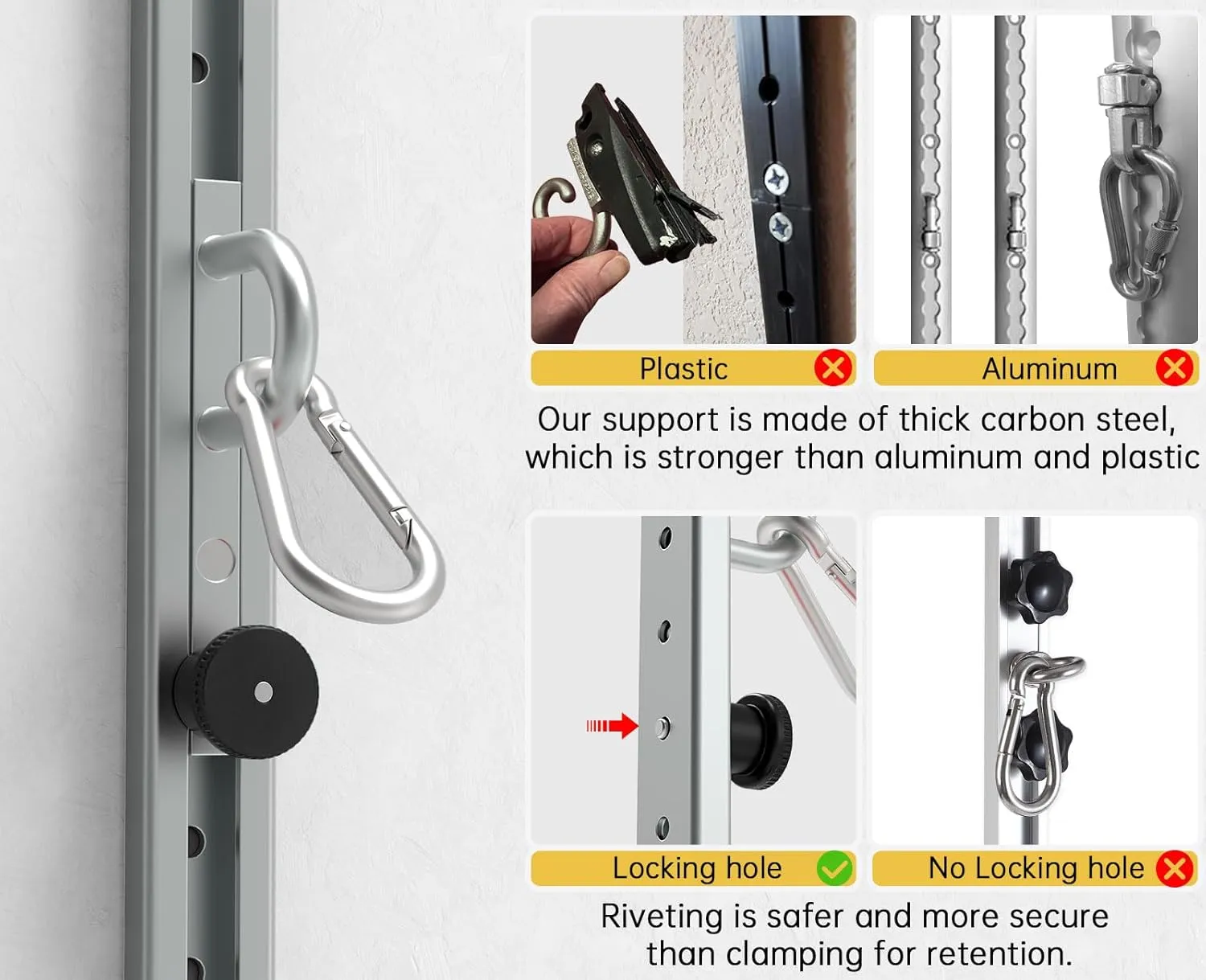 Adjustable Resistance Band Wall Anchor With Automatic Locking Function， Wall Station Anchor For Resistance Bands,Resistance Band Wall Mount System