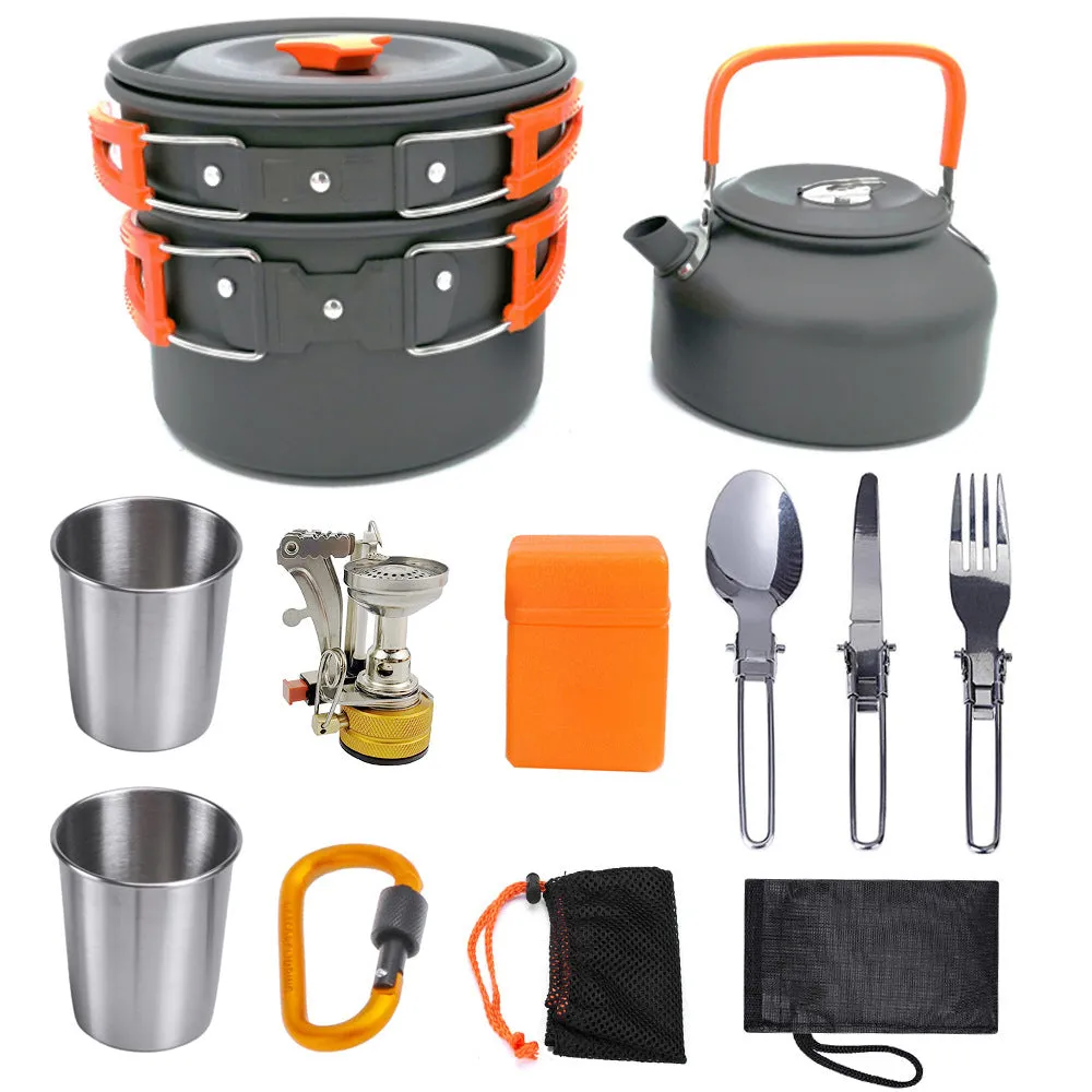 Aluminum Camping Cookware Set for 2-3 People