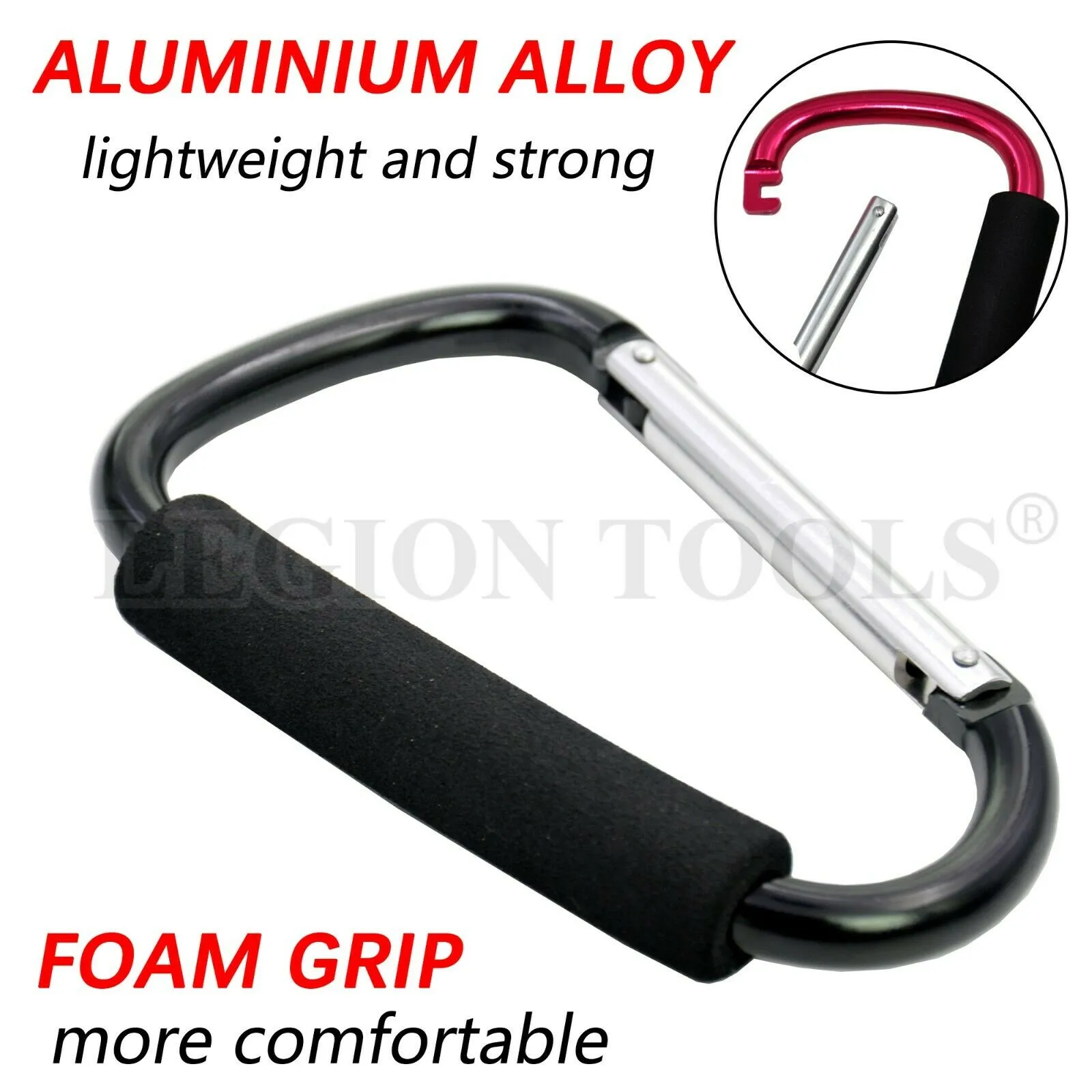 Aluminum D-Ring Carabiner Clip