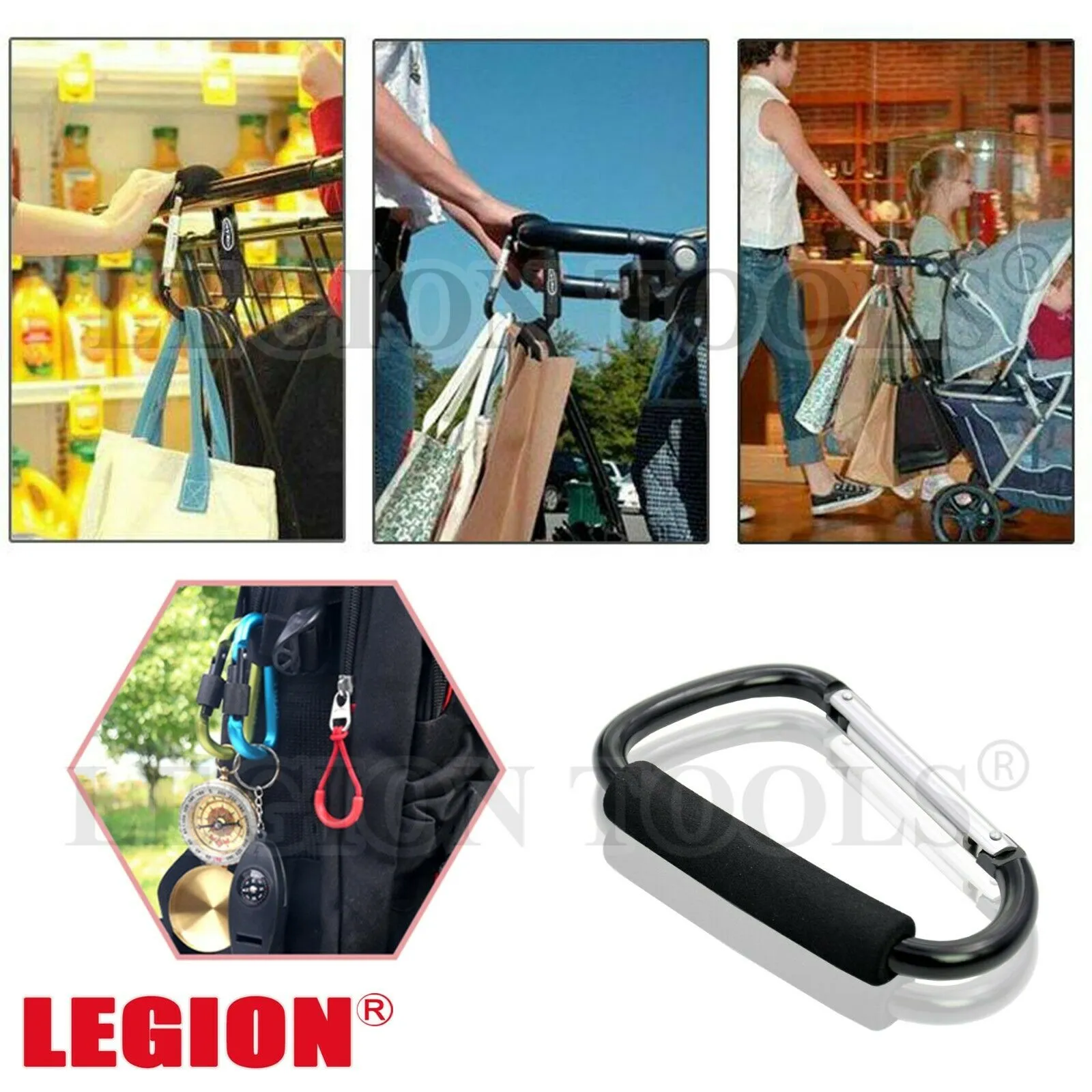 Aluminum D-Ring Carabiner Clip