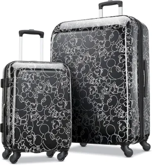 American Tourister Disney Hardside Luggage with Spinner Wheels, Mickey Mouse Scribbler Multi-Face, 2-Piece Set (21/28)