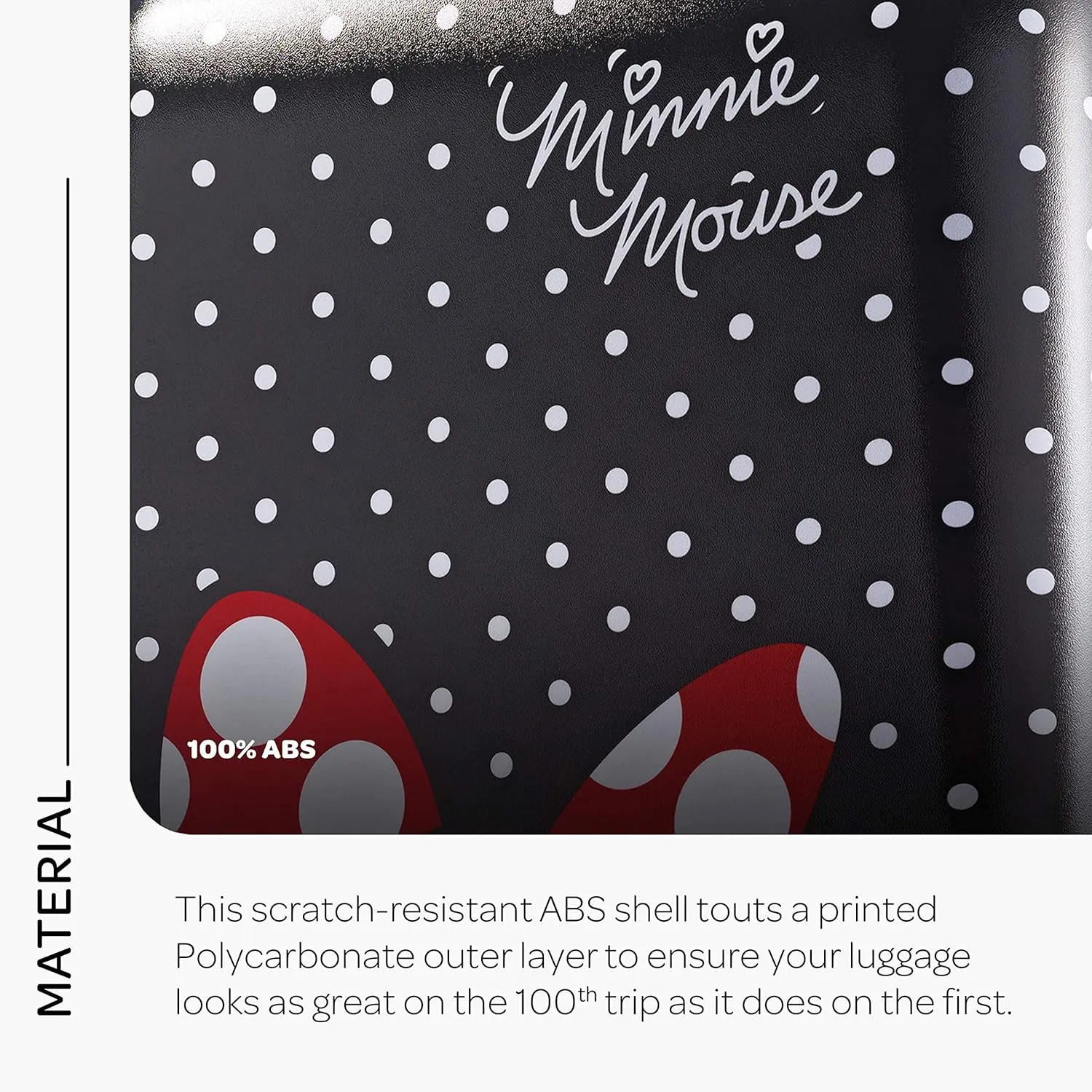 American Tourister Disney Hardside Luggage with Spinner Wheels, Minnie Mouse Red Bow, 2-Piece Set (21/28)