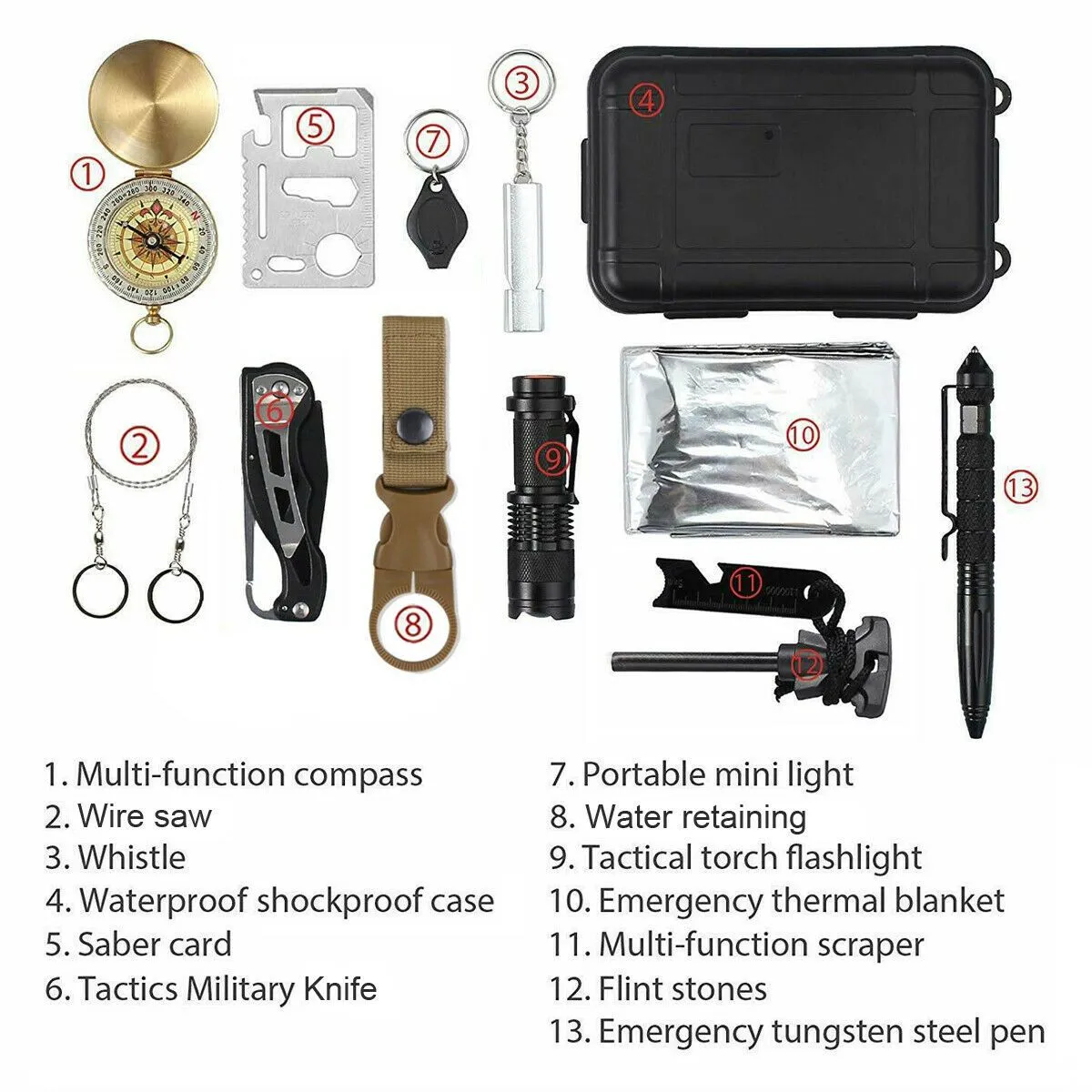 And 14 Winter savings Gear Outdoor Camping Kit in Fall discount Safety 1 Survival Emergency