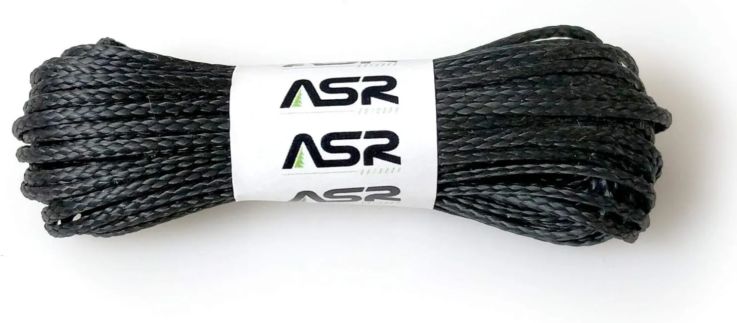 ASR Outdoor 50 Feet Technora 2500LB Utility Survival Cord, Black