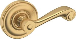 Baldwin 5103.Pass 5103 Passage Door Lever Set with 5048 Rose from The Estate Collection - Vintage Brass
