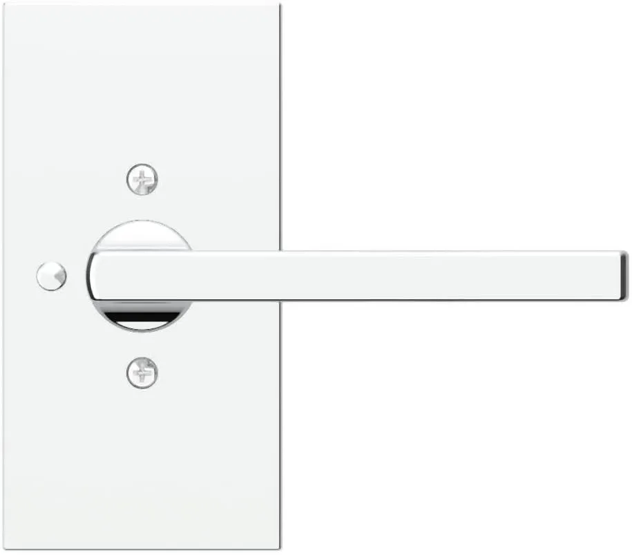 Baldwin PVSQUCFR260 PV.SQU.CFR Square Privacy Door Lever Set with 5 Inch Rectangle Rose from The Reserve Collection