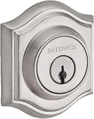 Baldwin Reserve SCTAD150S Single Cylinder Traditional Arch Deadbolt with Smartkey Satin Nickel Finish