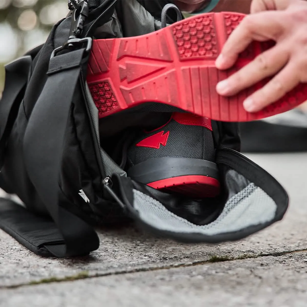 Ballistic Trainers - Wolf Grey   High Risk Red W / Red Reflective Spearhead
