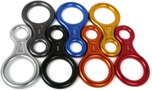 BESPORTBLE Mountain Climbing Carabiner 8-Ring Rappelling Gear Durable Aluminum Device for Outdoor Sports Random Color