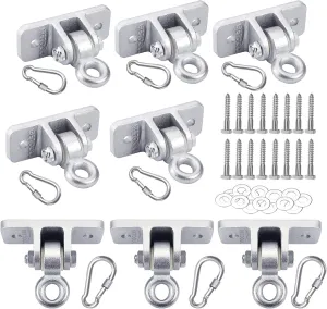 BETOOLL Swing Hangers Heavy Duty Wooden Swing Set Accessories with Screws and Locking Snap Hooks 10000 lb Capacity Set of 8