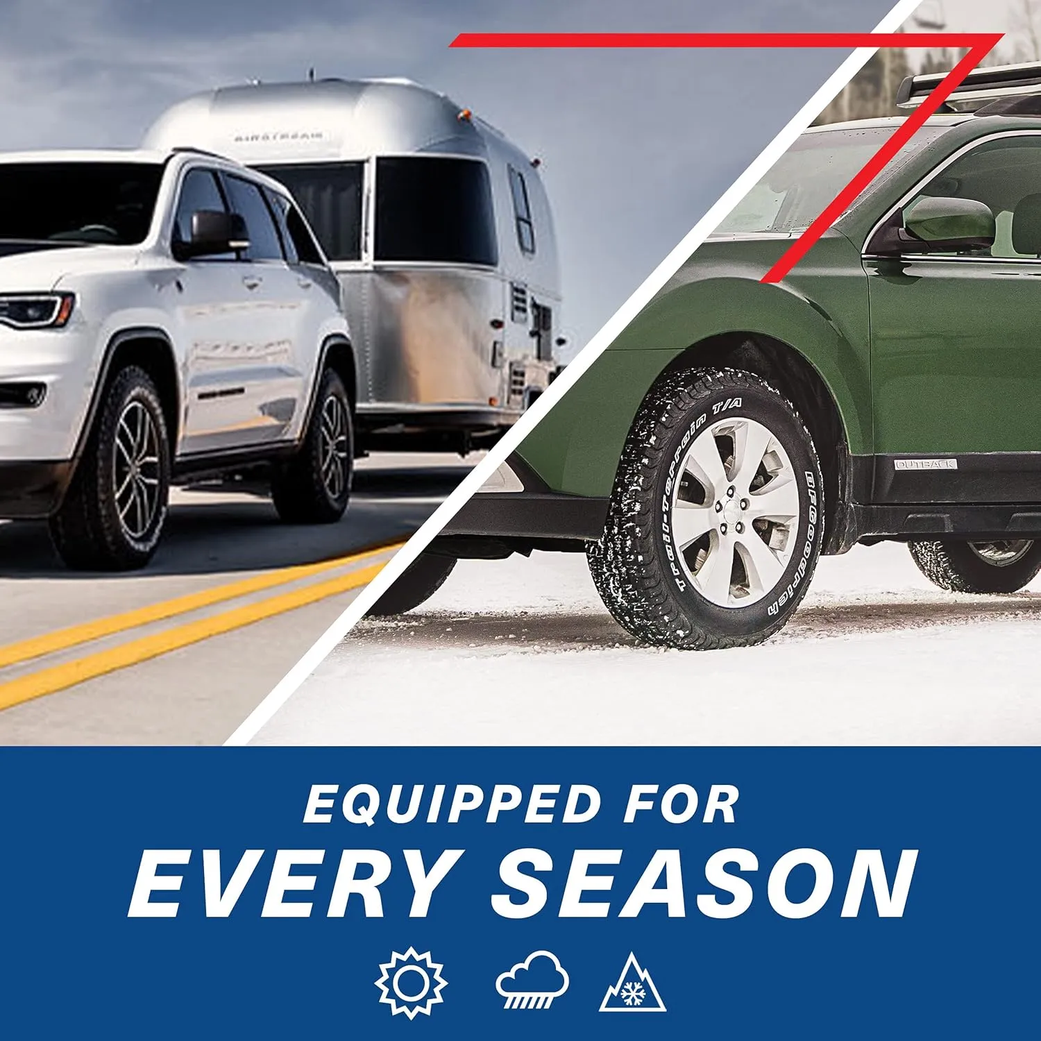 BFGoodrich Trail-Terrain T/A On and Off-Road Tire for Light Trucks, SUVs, and Crossovers, 235/55R19/XL 105H