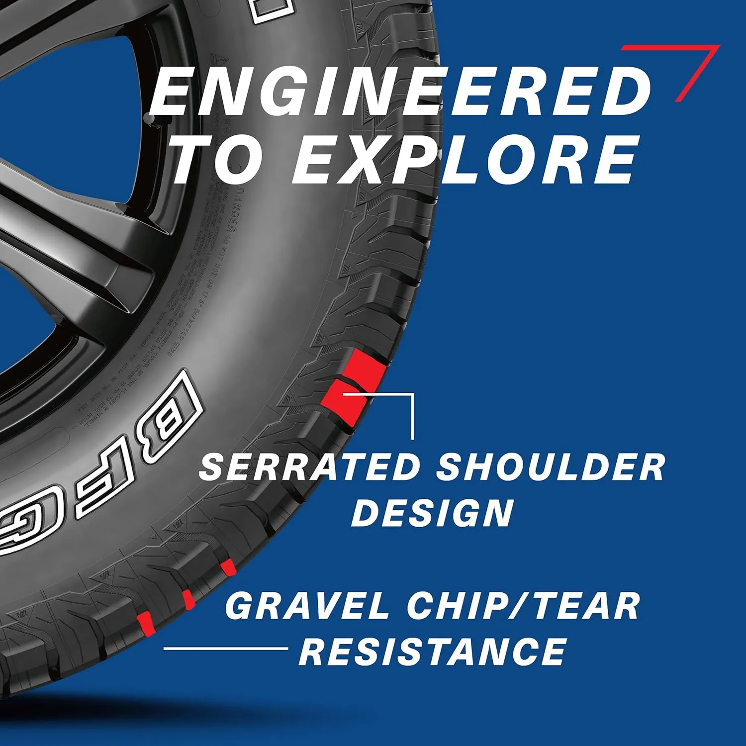 BFGoodrich Trail-Terrain T/A On and Off-Road Tire for Light Trucks, SUVs, and Crossovers, 235/55R19/XL 105H