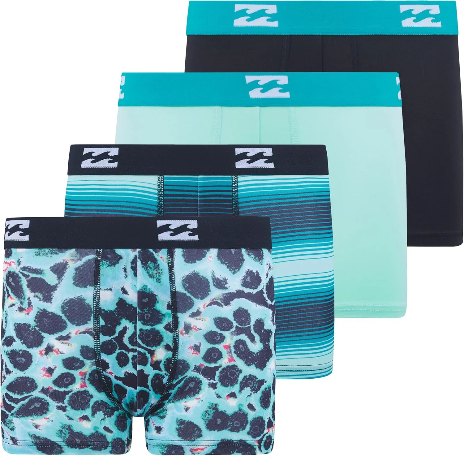 Billabong Boys Underwear 4 Pack Boxer Briefs for Boys 6-18 Durable Stretch Breathable Moisture Wicking