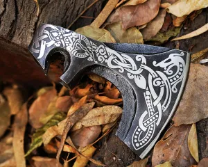 Blank Axe Head Custom Gift Forged Carbon Steel Viking Blank Axe Head Blade Camping Tool Blank Axe Head Blade Birthday Gift for Him (Double Head)