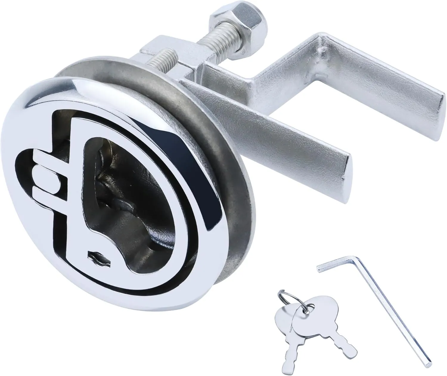 Boat Cam Latch Stainless Steel 316 Marine Hatch Cam Latch Style, Flush Pull Mount Includes Installation Screws Marine Hatch Deck Hardware Ideal for Ships, Yachts, RVs 1 Pcs/2Pcs/Lock/Non-Lock