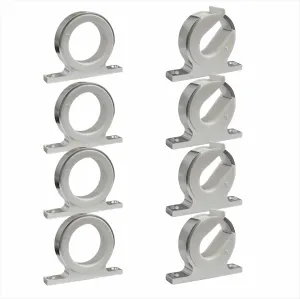 Boat Fishing Rod Hanger - Marine Fishing Reel Storage Rack Holder for Car RV Van Yacht Ship, Smooth Polished Aluminum (4 Set)