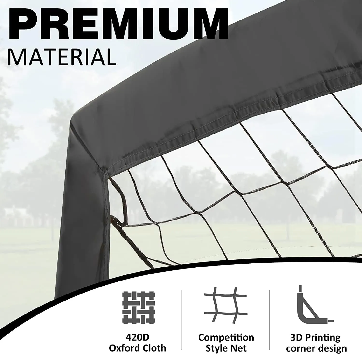 BOHEN 6x4FT Portable Soccer Goal for Kids Backyard with Carry Bag - Easy Folding Lightweight Fun for Outdoor Indoor Training Games for Teen Youth Adult