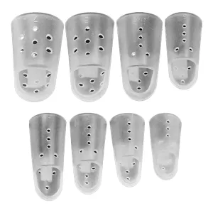 Brace On 8 Piece STAX Finger Splint Kits, Hand Injury Support for Mallet Finger and Nail Bed Fingertip Injuries, Durable ABS Splinting, 8 Assorted Size Options, Clear Color, Finger Cots, Finger Brace