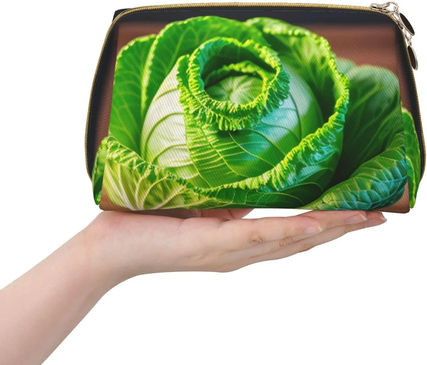 Bright Cabbage Toiletry Pouch, Travel-Friendly Makeup Organizer For Makeup Brushes, Lipsticks