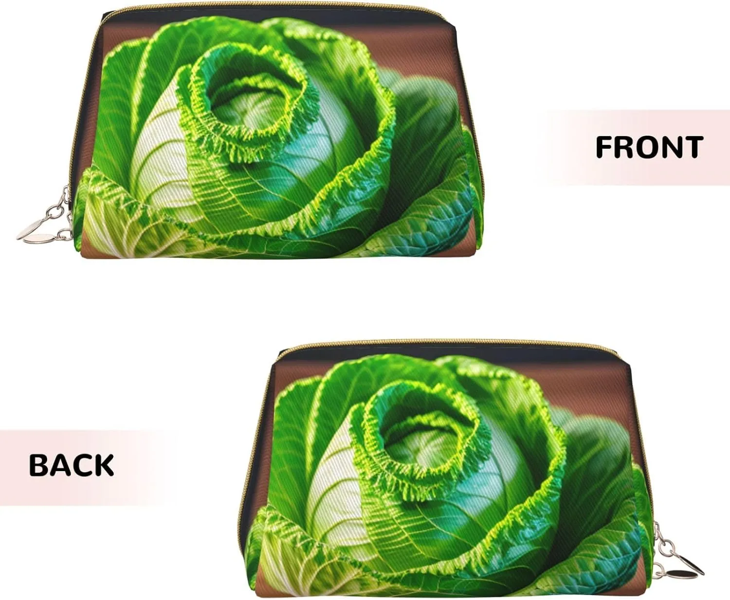 Bright Cabbage Toiletry Pouch, Travel-Friendly Makeup Organizer For Makeup Brushes, Lipsticks