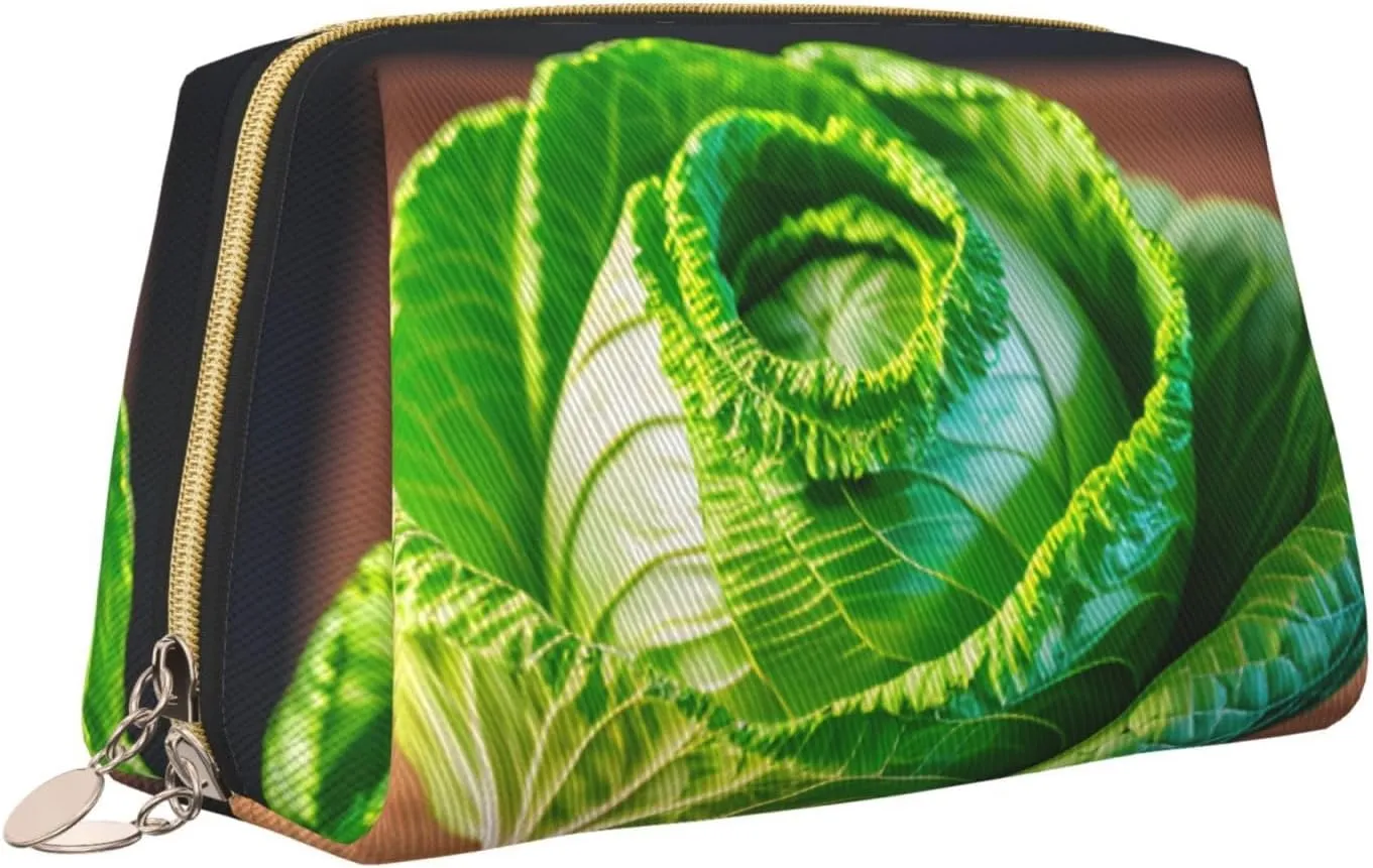 Bright Cabbage Toiletry Pouch, Travel-Friendly Makeup Organizer For Makeup Brushes, Lipsticks