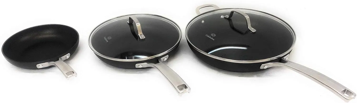 Calphalon Classic Nonstick Hard-Anodized 14-Piece Cookware Set, Grey