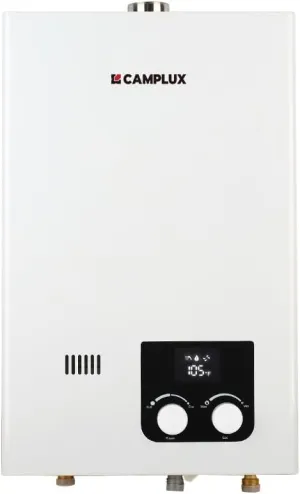 CAMPLUX Propane Tankless Water Heater 2.64 GPM, CM264 Gas Tankless Water Heater Indoor, 68,000 BTU On Demand Instant Hot, White