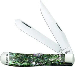 Case WR XX Pocket Knife Abalone Trapper Item #12000 - (8254 SS) - Length Closed: 4 1/8 Inches